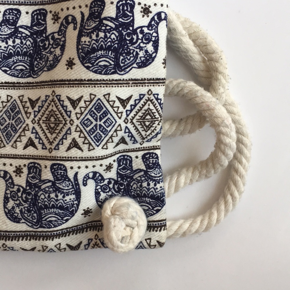 Lightweight Drawstring Canvas Bag Backpack - image 6